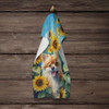Pomeranian in Sunflowers Kitchen Towel Dish Cloths DAC6136 product image at NuMercy 4