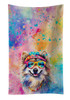 Keeshond Hippie Dawg Kitchen Towel Dish Cloths product image at NuMercy
