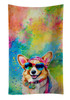 Corgi Hippie Dawg Kitchen Towel Dish Cloths DAC2496 product image at NuMercy
