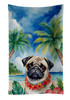 Pug Luau Kitchen Towel Dish Cloths product image at NuMercy