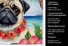 Pug Luau Kitchen Towel Dish Cloths product image at NuMercy 5