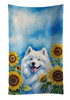 Samoyed in Sunflowers Kitchen Towel Dish Cloths DAC6153 product image at NuMercy