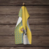 Summer Sunflowers Black and White French Bulldog Kitchen Towel Dish Cloths product image at NuMercy 4