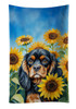 Cavalier Spaniel in Sunflowers Kitchen Towel Dish Cloths DAC6048 product image at NuMercy