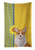 Summer Sunflowers Red Cardigan Corgi Kitchen Towel Dish Cloths product image at NuMercy