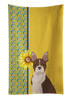 Summer Sunflowers Red Boston Terrier Kitchen Towel Dish Cloths product image at NuMercy
