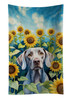 Weimaraner in Sunflowers Kitchen Towel Dish Cloths product image at NuMercy