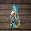 Weimaraner in Sunflowers Kitchen Towel Dish Cloths product image at NuMercy 4
