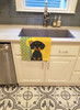 Summer Sunflowers Black and Tan Dachshund Kitchen Towel Dish Cloths product image at NuMercy 2