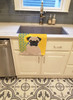 Summer Sunflowers Fawn Pug Kitchen Towel Dish Cloths product image at NuMercy 2