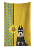 Summer Sunflowers Black and Silver Schnauzer Kitchen Towel Dish Cloths product image at NuMercy