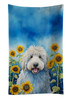 Komondor in Sunflowers Kitchen Towel Dish Cloths product image at NuMercy
