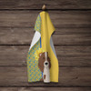 Summer Sunflowers Longhair Red Pedbald Dachshund Kitchen Towel Dish Cloths product image at NuMercy 4
