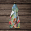 Redbone Coonhound Luau Kitchen Towel Dish Cloths product image at NuMercy 4