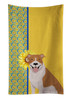 Summer Sunflowers Red and White Pit Bull Terrier Kitchen Towel Dish Cloths product image at NuMercy