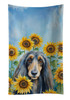 Afghan Hound in Sunflowers Kitchen Towel Dish Cloths product image at NuMercy