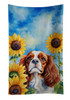Cavalier Spaniel in Sunflowers Kitchen Towel Dish Cloths DAC6047 product image at NuMercy