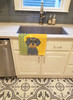 Summer Sunflowers Wirehair Blue and Tan Dachshund Kitchen Towel Dish Cloths product image at NuMercy 2