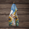 Chihuahua in Sunflowers Kitchen Towel Dish Cloths DAC6051 product image at NuMercy 4