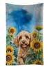 Cockapoo in Sunflowers Kitchen Towel Dish Cloths product image at NuMercy