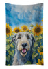 Irish Wolfhound in Sunflowers Kitchen Towel Dish Cloths product image at NuMercy