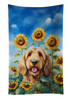 Otterhound in Sunflowers Kitchen Towel Dish Cloths product image at NuMercy