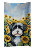 Havanese in Sunflowers Kitchen Towel Dish Cloths product image at NuMercy