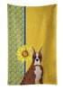 Summer Sunflowers Red Brindle Boxer Kitchen Towel Dish Cloths product image at NuMercy