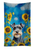 Schnauzer in Sunflowers Kitchen Towel Dish Cloths product image at NuMercy
