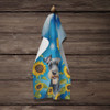 Schnauzer in Sunflowers Kitchen Towel Dish Cloths product image at NuMercy 4
