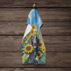 Curly-Coated Retriever in Sunflowers Kitchen Towel Dish Cloths product image at NuMercy 4