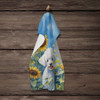 Bichon Frise in Sunflowers Kitchen Towel Dish Cloths product image at NuMercy 4