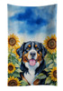 Bernese Mountain Dog in Sunflowers Kitchen Towel Dish Cloths product image at NuMercy