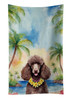 Chocolate Poodle Luau Kitchen Towel Dish Cloths DAC6499 product image at NuMercy