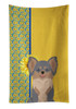 Summer Sunflowers Longhaired Blue and Tan Chihuahua Kitchen Towel Dish Cloths product image at NuMercy