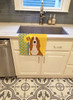 Summer Sunflowers Red and White Tricolor Basset Hound Kitchen Towel Dish Cloths product image at NuMercy 2