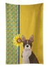 Summer Sunflowers Brindle Boston Terrier Kitchen Towel Dish Cloths product image at NuMercy