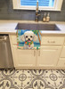 White Poodle Luau Kitchen Towel Dish Cloths DAC6496 product image at NuMercy 2