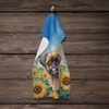 Brussels Griffon in Sunflowers Kitchen Towel Dish Cloths product image at NuMercy 4