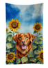 Nova Scotia Duck Toller in Sunflowers Kitchen Towel Dish Cloths product image at NuMercy