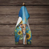 Greyhound in Sunflowers Kitchen Towel Dish Cloths DAC6095 product image at NuMercy 4