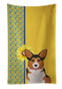 Summer Sunflowers Sable Pembroke Corgi Kitchen Towel Dish Cloths product image at NuMercy