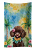 Chocolate Poodle Luau Kitchen Towel Dish Cloths DAC6500 product image at NuMercy