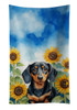 Dachshund in Sunflowers Kitchen Towel Dish Cloths DAC6066 product image at NuMercy