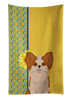 Summer Sunflowers Longhaired Red and White Chihuahua Kitchen Towel Dish Cloths product image at NuMercy
