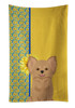 Summer Sunflowers Longhaired Gold Chihuahua Kitchen Towel Dish Cloths product image at NuMercy