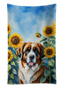 Saint Bernard in Sunflowers Kitchen Towel Dish Cloths product image at NuMercy