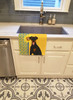 Summer Sunflowers Natural Ear Black and Tan Doberman Pinscher Kitchen Towel Dish Cloths product image at NuMercy 2