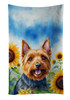 Australian Terrier in Sunflowers Kitchen Towel Dish Cloths product image at NuMercy