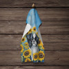 Japanese Chin in Sunflowers Kitchen Towel Dish Cloths DAC6103 product image at NuMercy 4